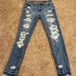 American Eagle Distressed Blue Jeans